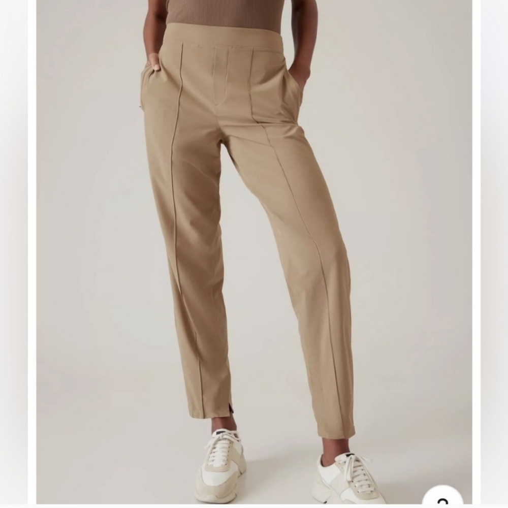 Athleta Brooklyn Heights High Rise Pant Pull On Brown Size 10 Style# 882642